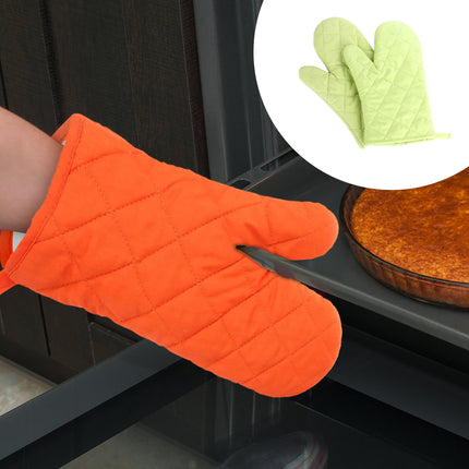 Poaug Oven Mitts on Sale Clearance 2Pc Oven Gloves Grill Gloves Slippery Cooking Gloves for Cooking Baking Grilling Yellow Z5-Green.
