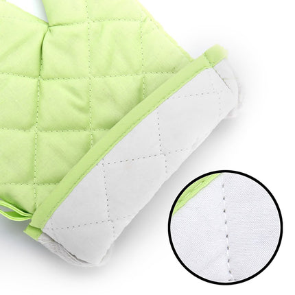 Poaug Oven Mitts on Sale Clearance 2Pc Oven Gloves Grill Gloves Slippery Cooking Gloves for Cooking Baking Grilling Yellow Z5-Green.