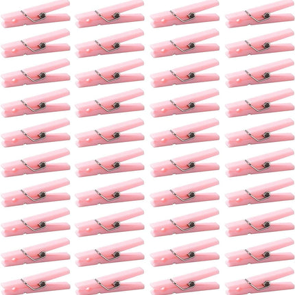 Tutuviw 100Pcs Blue Clothes Pins for Baby Shower Game Mini Premium Plastic Clothespins Small Baby Shower Decorations for Party Gender Reveal Game DIY Pink.