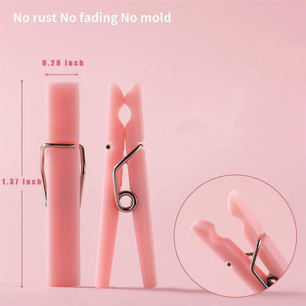 Tutuviw 100Pcs Blue Clothes Pins for Baby Shower Game Mini Premium Plastic Clothespins Small Baby Shower Decorations for Party Gender Reveal Game DIY Pink.