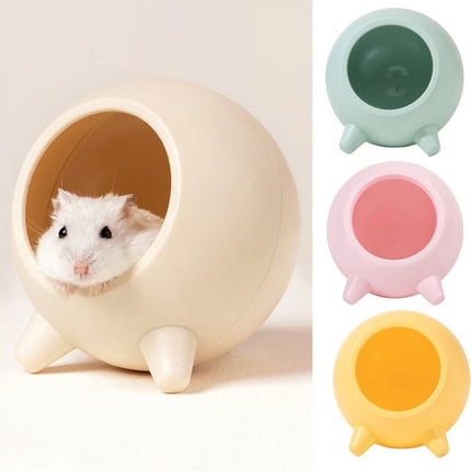 Visland House Semi-closed Keep Warm Burrowing Comfortable Hamster House Large Hideout for Hedgehog Chinchilla Bear Dragon nest Hamster Accessories Grey.