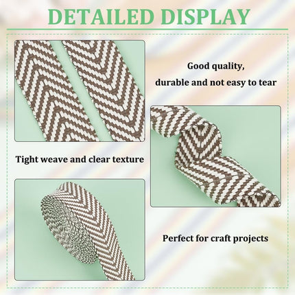 5 Yards Polycotton Jacquard Arrow Ribbon Clothes Accessories Olive 1-1/2 inch(38mm).