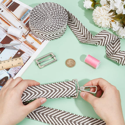 5 Yards Polycotton Jacquard Arrow Ribbon Clothes Accessories Olive 1-1/2 inch(38mm).