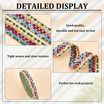 5 Yards Polycotton Jacquard Arrow Ribbon Clothes Accessories Olive 1-1/2 inch(38mm).
