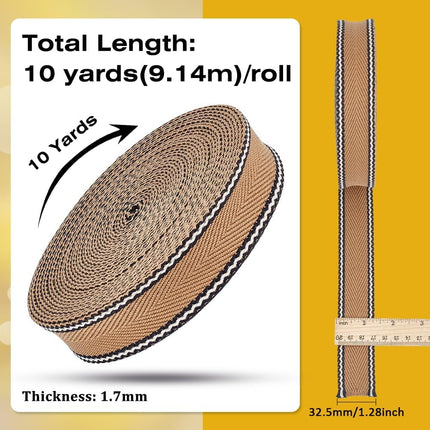 5 Yards Polycotton Jacquard Arrow Ribbon Clothes Accessories Olive 1-1/2 inch(38mm).