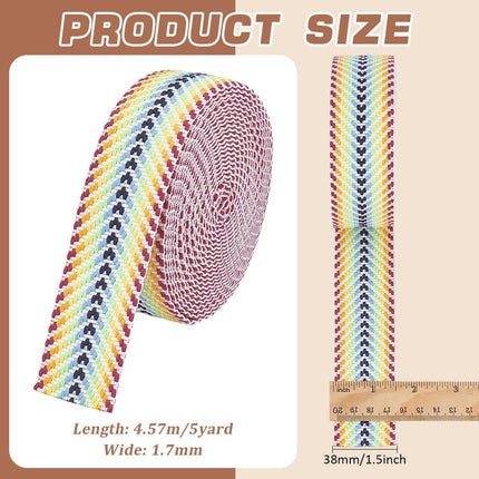 5 Yards Polycotton Jacquard Arrow Ribbon Clothes Accessories Olive 1-1/2 inch(38mm).