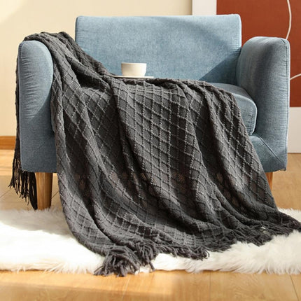 Throw Blanket for Couch 50 x 60 inches Knit Woven Blankets Cozy Lightweight Decorative Throw for Bed and Living Room,Beige Yellow.