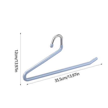 Kdkad Heavy Duty Metal Pants Hangers, Jean Hangers for Closet, Open Ended Clothes Hanger for Pant Slack Trouser Scarf, Space Saving, Non Slip 14×4.7 in Blue.