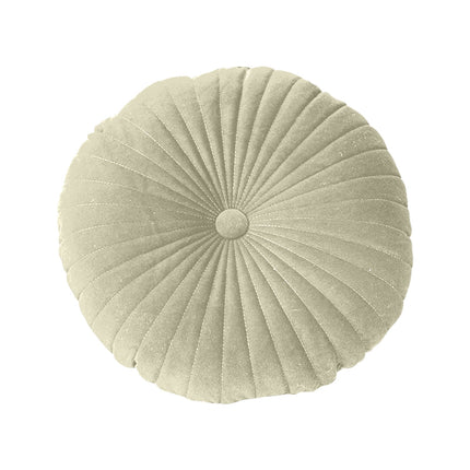 Darzheoy Round Throw Pillow 15.7 inch Decorative Round Velvet Floor Pillows Small Pumpkin Throw Pillow Cushion for Living Room Sofa Bed, Gray Green.