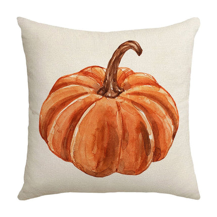 Darzheoy Fall Pillow Covers 18 x 18 inch Pumpkin Maple leaves Throw Pillow Covers Outdoor Autumn Thanksgiving Harvest Farmhouse Pillowcase Cushion Case for Home Sofa Fall Decor A.