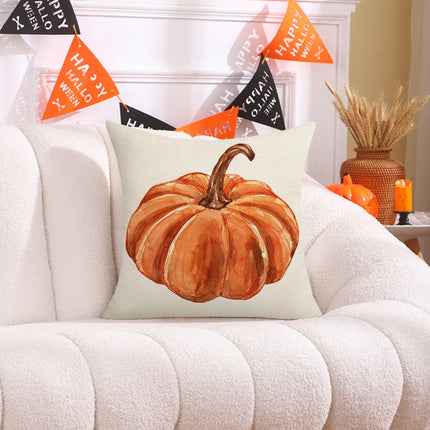 Darzheoy Fall Pillow Covers 18 x 18 inch Pumpkin Maple leaves Throw Pillow Covers Outdoor Autumn Thanksgiving Harvest Farmhouse Pillowcase Cushion Case for Home Sofa Fall Decor A.