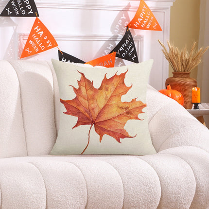 Darzheoy Fall Pillow Covers 18 x 18 inch Pumpkin Maple leaves Throw Pillow Covers Outdoor Autumn Thanksgiving Harvest Farmhouse Pillowcase Cushion Case for Home Sofa Fall Decor B.