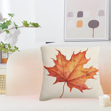 Darzheoy Fall Pillow Covers 18 x 18 inch Pumpkin Maple leaves Throw Pillow Covers Outdoor Autumn Thanksgiving Harvest Farmhouse Pillowcase Cushion Case for Home Sofa Fall Decor B.