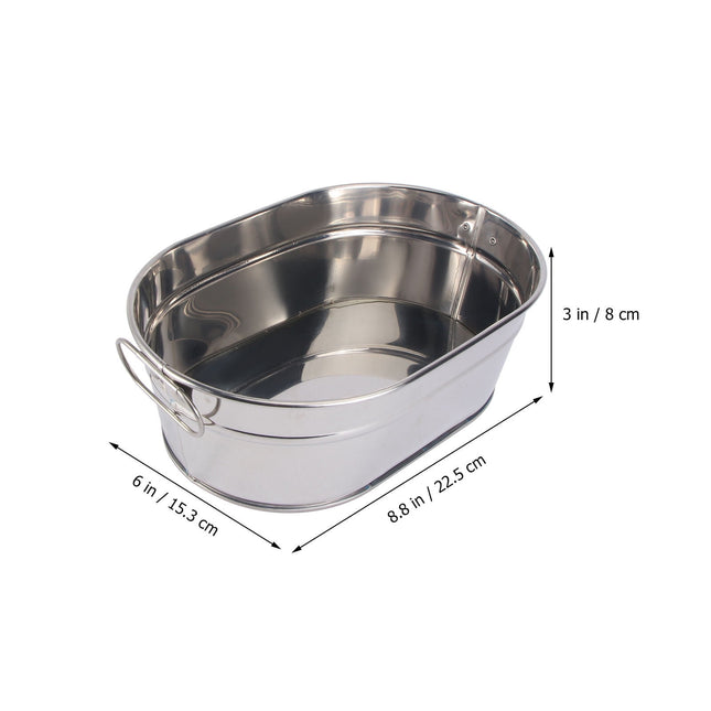 HOOWIFFY Large Capacity Stainless Steel Seafood Bucket for Serving Seafood in Restaurants and Home Tableware 1 Piece.