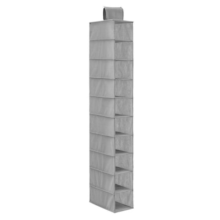 Chmadoxn Hanging Shoe Organizer 10 Shelf, Hanging Shoe Shelves, Hanging Shoe Organizer for Closet Hanging Shoe Rack Hat Rack Hanging Closet Hat Shelf Hanging Shoe Holder Shoe and Hat Holder Storage 49×12×5.9 in Gray.