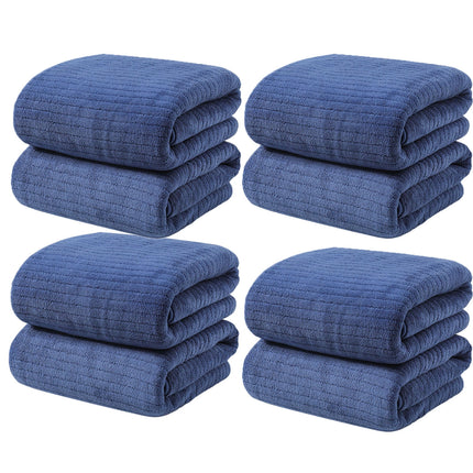 Chmadoxn Microfiber Hair Towel Wrap - Quick Dry Curly Hair Wraps for Women Wet Hair, Microfiber Towel for Hair, Hair Drying Towel Wrap, Hair Towels for Women, Hair Turban for Wet Hair (29 ×14 Inch) 4 pc Blue.