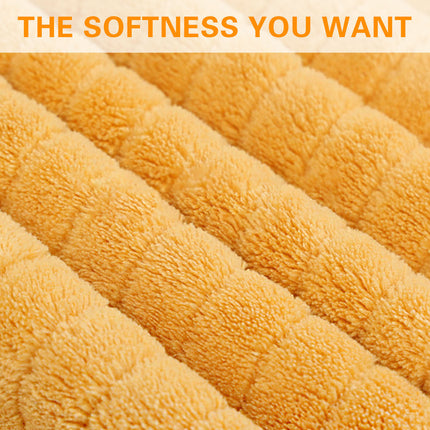 Chmadoxn Microfiber Hair Towel Wrap - Quick Dry Curly Hair Wraps for Women Wet Hair, Microfiber Towel for Hair, Hair Drying Towel Wrap, Hair Towels for Women, Hair Turban for Wet Hair (29 ×14 Inch) 3 pc Yellow.