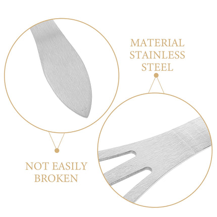 Stainless Steel Rake Cultivator for Gardening 3-Prong Bonsai Root Rake Tool rake for Loosening Soil soil loosening tool in Small Gardens 24.50X3.50X3.50CM Silver.