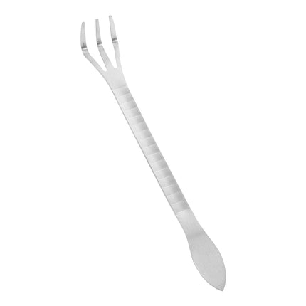 Stainless Steel Rake Cultivator for Gardening 3-Prong Bonsai Root Rake Tool rake for Loosening Soil soil loosening tool in Small Gardens 24.50X3.50X3.50CM Silver.