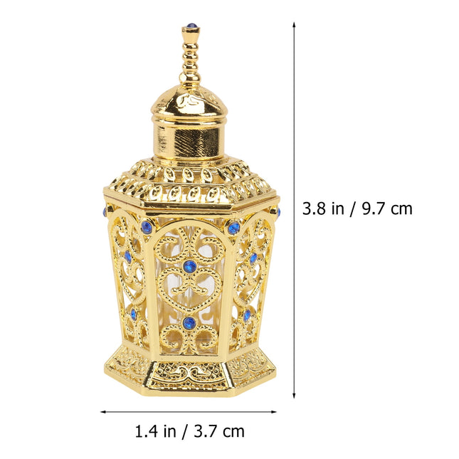 HOOWIFFY Golden Glass Perfume Bottle with Craftsmanship 1Pc.
