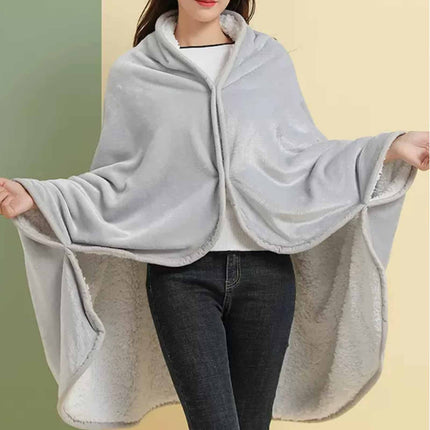 Kdkad Double-Sided Wearable Blanket, Ultra Soft Flannel Shawl Blanket, Reversible Blanket for Women and Men, Throw Blanket for Home, Travel, Warm Present (31.5×47.2 Inch) 39.3×59.1 in Pink.