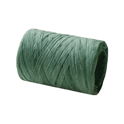Darzheoy Raffia Ribbon, Christmas Gift Wrapping Raffia Paper String Ribbon Packing Paper Twine for Craft DIY Supply Christmas, 328ft Green.