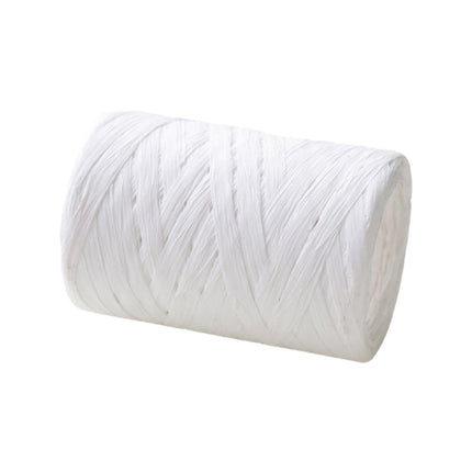 Darzheoy Raffia Ribbon, Christmas Gift Wrapping Raffia Paper String Ribbon Packing Paper Twine for Craft DIY Supply Christmas, 328ft White.