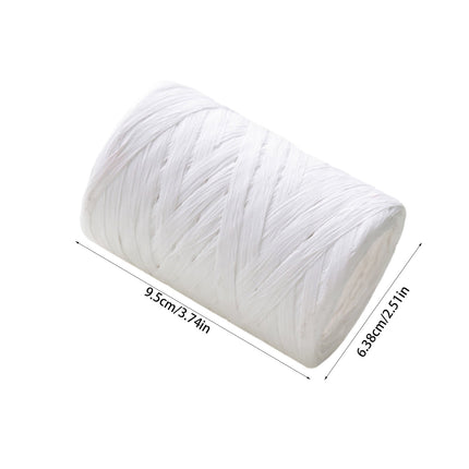Darzheoy Raffia Ribbon, Christmas Gift Wrapping Raffia Paper String Ribbon Packing Paper Twine for Craft DIY Supply Christmas, 328ft White.
