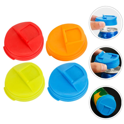 4pcs Soda Can Lids Plastic Leakproof Soda Can Covers Sealing Soda Can Covers 5.80X5.80X1.60CM Assorted Color.