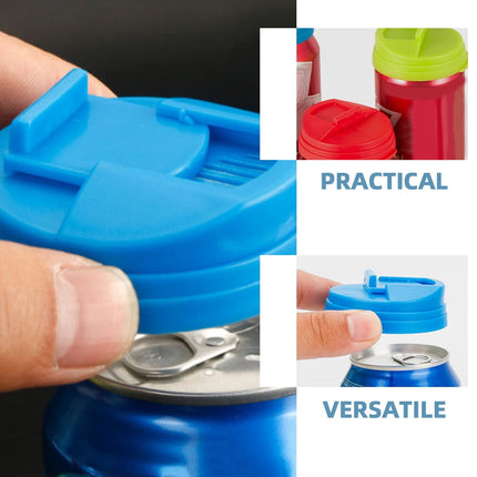4pcs Soda Can Lids Plastic Leakproof Soda Can Covers Sealing Soda Can Covers 5.80X5.80X1.60CM Assorted Color.