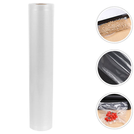 SKISUNO Vacuum Sealer Bags 2 Rolls Transparent Food Storage Bags 196.5x11x0.04 Inches and Reusable 500.00X28.00X0.10CM Transparent.