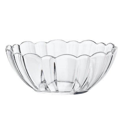 Luxshiny Transparent Acrylic Lotus Bowl - Lightweight Serving Bowl for Salad, Fruits, Desserts, Ideal for Parties, Gatherings, and Everyday Use 13.2*13.2*5.2cm As Shown.