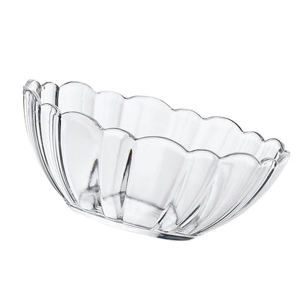 Luxshiny Transparent Acrylic Lotus Bowl - Lightweight Serving Bowl for Salad, Fruits, Desserts, Ideal for Parties, Gatherings, and Everyday Use 13.2*13.2*5.2cm As Shown.