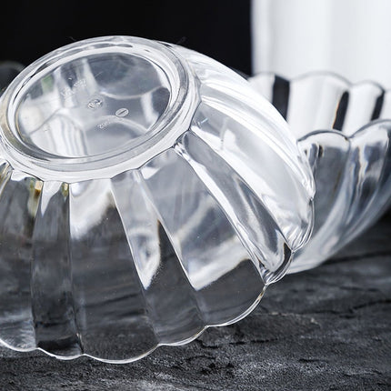 Luxshiny Transparent Acrylic Lotus Bowl - Lightweight Serving Bowl for Salad, Fruits, Desserts, Ideal for Parties, Gatherings, and Everyday Use 13.2*13.2*5.2cm As Shown.