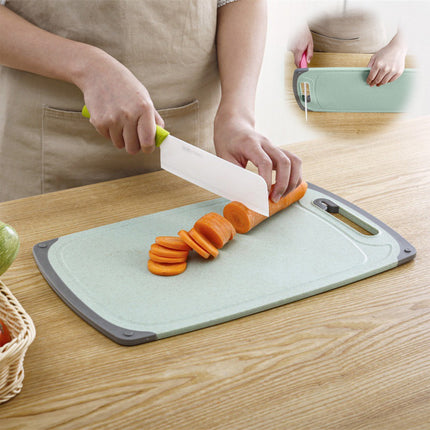 Darzheoy Whetstones Buckwheat Cutting Boards for Kitchen Dishwasher Safe Doubles Sided Design Extra Large Cutting Board for Meat Easy Grip Handle Non Slip Green.