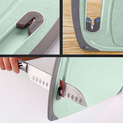 Darzheoy Whetstones Buckwheat Cutting Boards for Kitchen Dishwasher Safe Doubles Sided Design Extra Large Cutting Board for Meat Easy Grip Handle Non Slip Green.