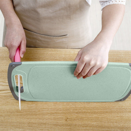 Darzheoy Whetstones Buckwheat Cutting Boards for Kitchen Dishwasher Safe Doubles Sided Design Extra Large Cutting Board for Meat Easy Grip Handle Non Slip Green.