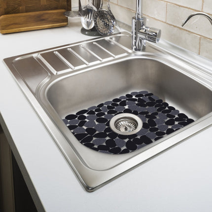 Darzheoy Pebble Sink Mat for Stainless Steel/Ceramic Sinks, PVC Sink Protectors Mats for Bottom of Kitchen Sink, Dish Drying Mat for Dishes and Glassware A.