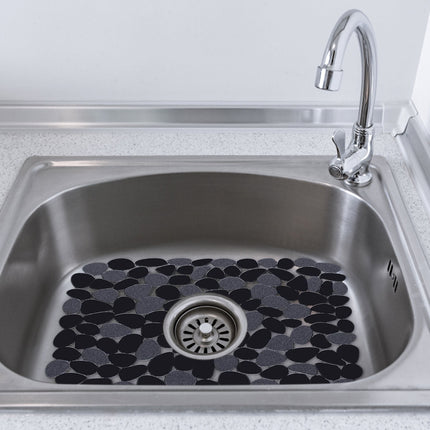 Darzheoy Pebble Sink Mat for Stainless Steel/Ceramic Sinks, PVC Sink Protectors Mats for Bottom of Kitchen Sink, Dish Drying Mat for Dishes and Glassware A.