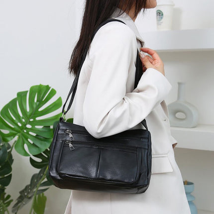 Darzheoy Purses for Women Soft PU Leather Shoulder Bag Ladies Crossbody Purse and handbags Lightweight Pocketbook Black.