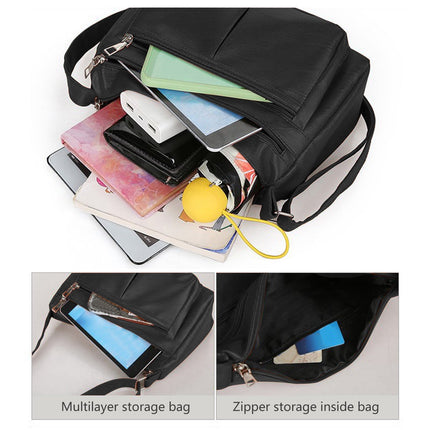 Darzheoy Purses for Women Soft PU Leather Shoulder Bag Ladies Crossbody Purse and handbags Lightweight Pocketbook Black.