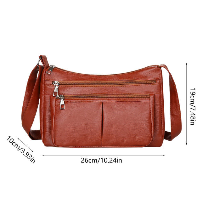Darzheoy Purses for Women Soft PU Leather Shoulder Bag Ladies Crossbody Purse and handbags Lightweight Pocketbook Brown.