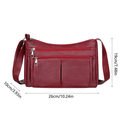 Darzheoy Purses for Women Soft PU Leather Shoulder Bag Ladies Crossbody Purse and handbags Lightweight Pocketbook Red.