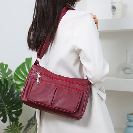 Darzheoy Purses for Women Soft PU Leather Shoulder Bag Ladies Crossbody Purse and handbags Lightweight Pocketbook Red.