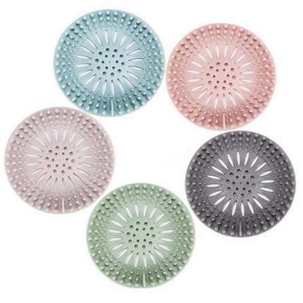 Darzheoy Hair Catcher Shower Drain Covers Protector Silicone Bathtub Hair Stopper Easy to Install and Clean Suit for Bathroom Tub Shower and Sink, 5 Pack Multicolor.
