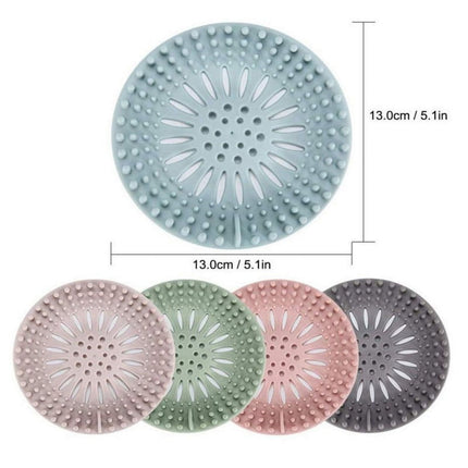 Darzheoy Hair Catcher Shower Drain Covers Protector Silicone Bathtub Hair Stopper Easy to Install and Clean Suit for Bathroom Tub Shower and Sink, 5 Pack Multicolor.