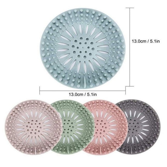 Darzheoy Hair Catcher Shower Drain Covers Protector Silicone Bathtub Hair Stopper Easy to Install and Clean Suit for Bathroom Tub Shower and Sink, 5 Pack Multicolor.