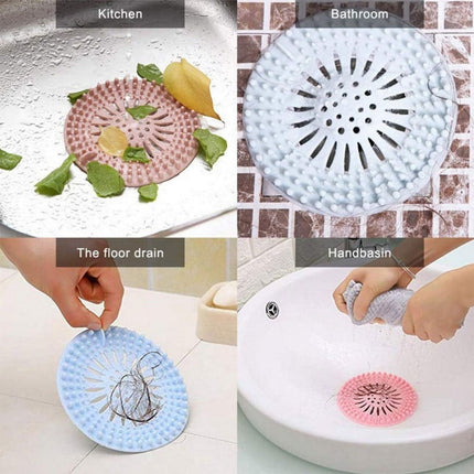 Darzheoy Hair Catcher Shower Drain Covers Protector Silicone Bathtub Hair Stopper Easy to Install and Clean Suit for Bathroom Tub Shower and Sink, 5 Pack Multicolor.
