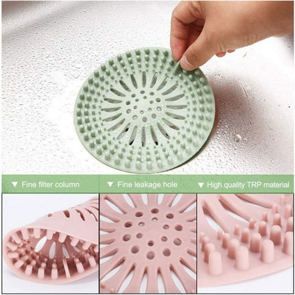 Darzheoy Hair Catcher Shower Drain Covers Protector Silicone Bathtub Hair Stopper Easy to Install and Clean Suit for Bathroom Tub Shower and Sink, 5 Pack Multicolor.