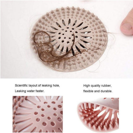 Darzheoy Hair Catcher Shower Drain Covers Protector Silicone Bathtub Hair Stopper Easy to Install and Clean Suit for Bathroom Tub Shower and Sink, 5 Pack Multicolor.